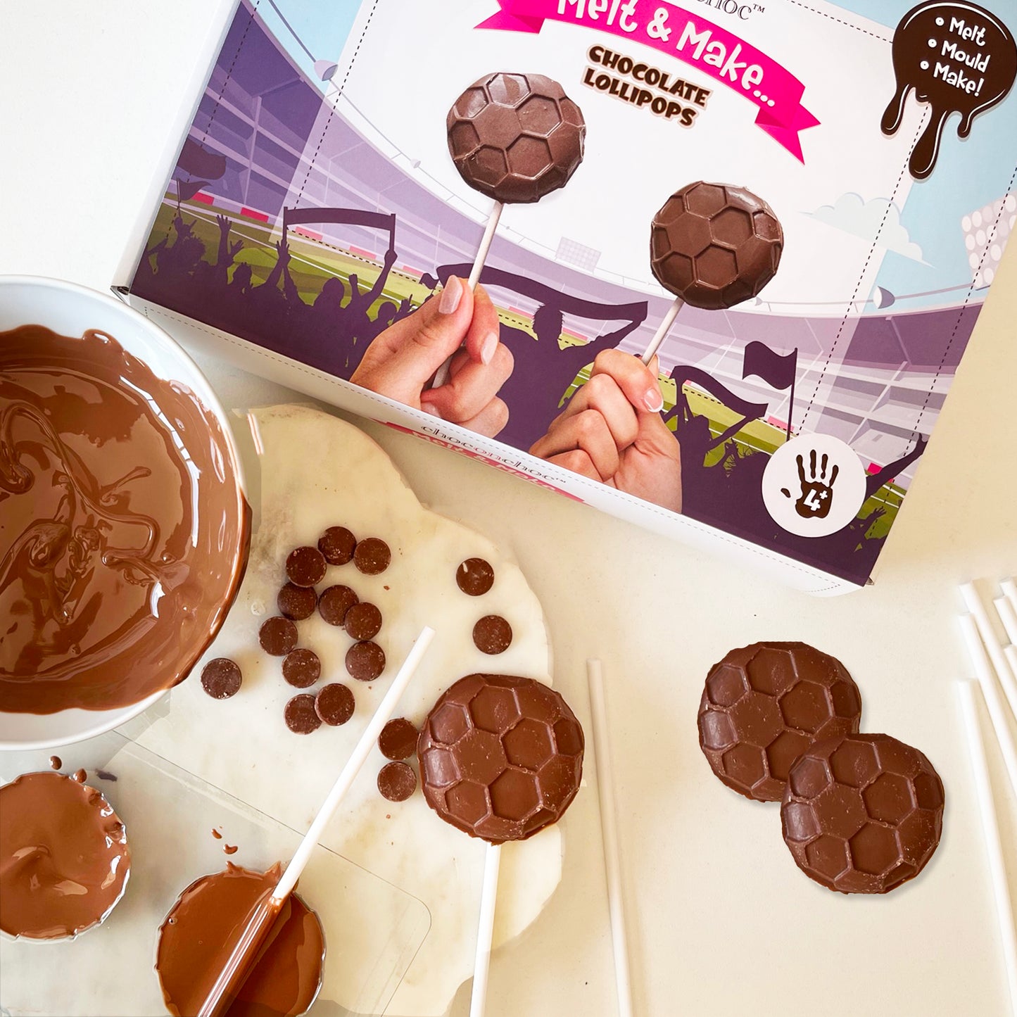 Melt And Make Your Own Football Lollies - Case Of 6