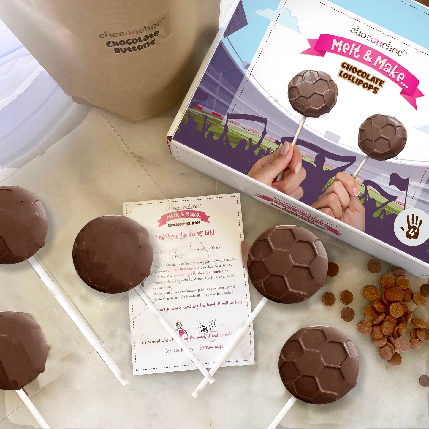 Melt And Make Your Own Football Lollies - Case Of 6