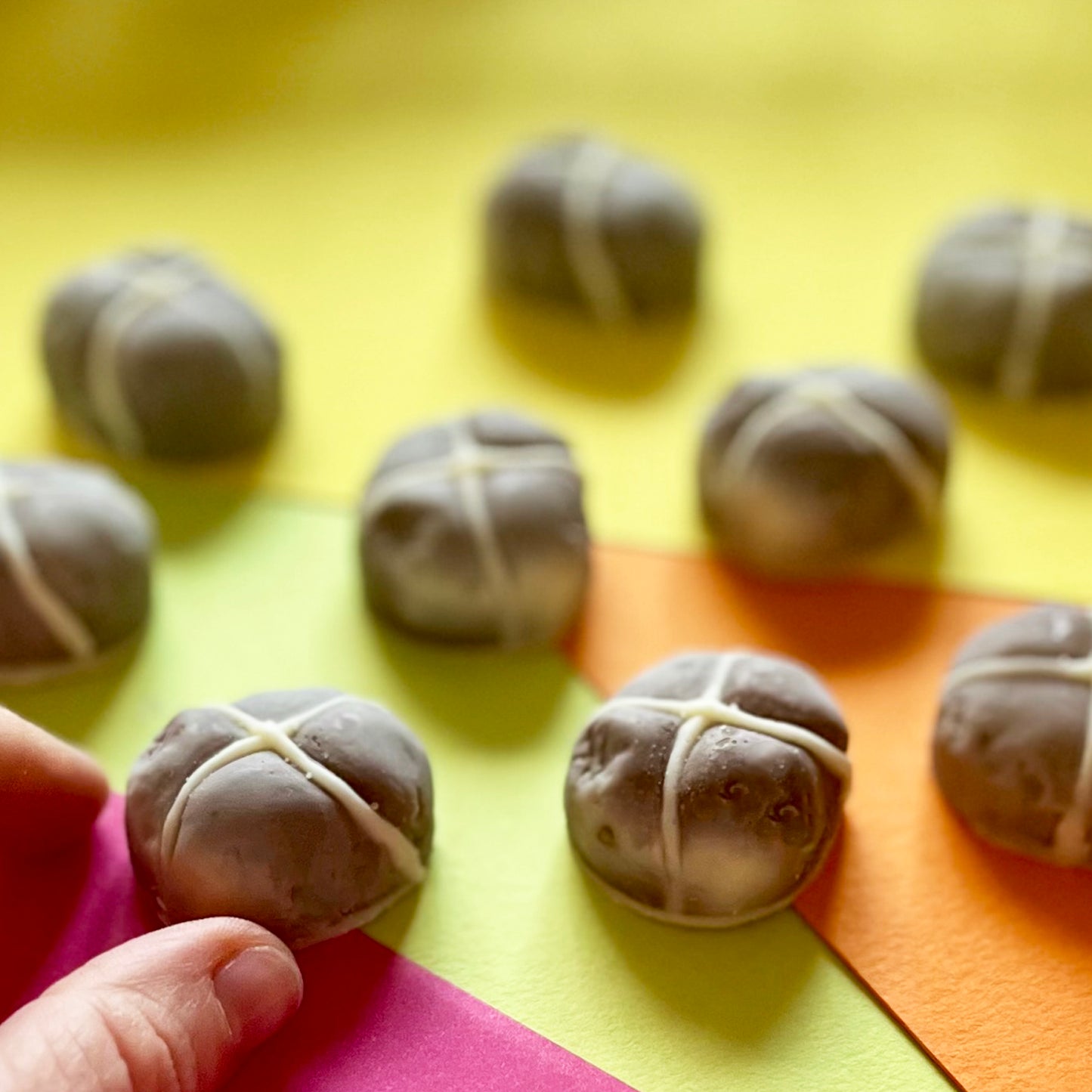 Mini Chocolate Hot Cross Buns - Case Of 6