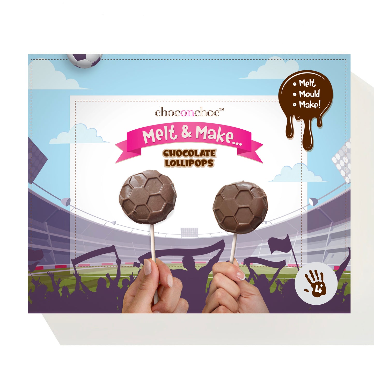 Melt And Make Your Own Football Lollies - Case Of 6