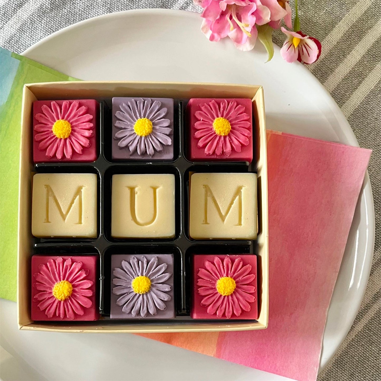 White Chocolate Mum & Flowers - Case Of 6