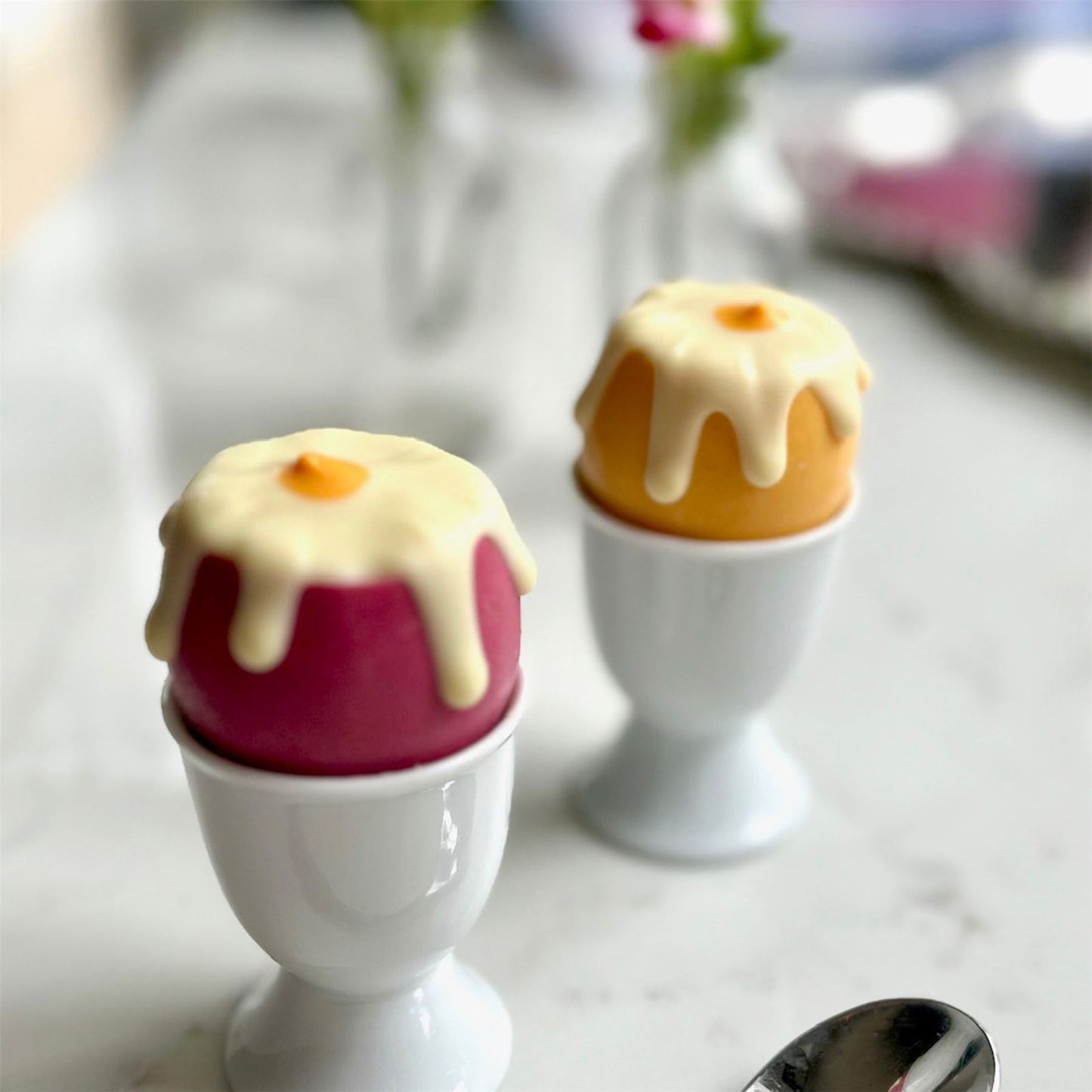 Duo of Caramel Filled Drippy Eggs - Case Of 6