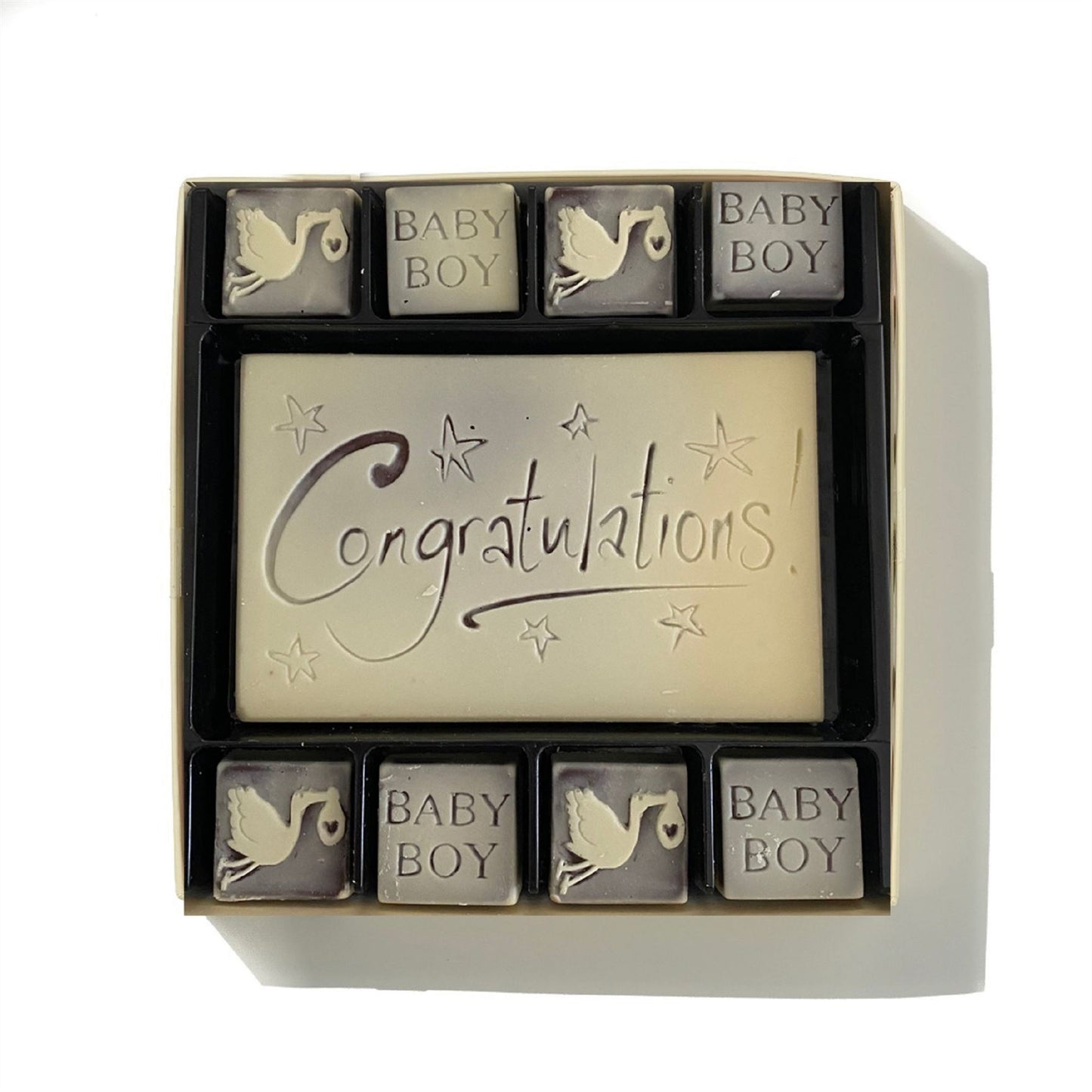 Chocolate Congratulations Baby Boy Gift - Case Of 6