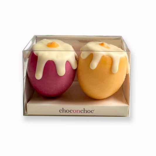 Duo of Caramel Filled Drippy Eggs - Case Of 6