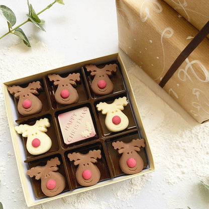 Christmas Chocolate Reindeer Box - Case Of 6