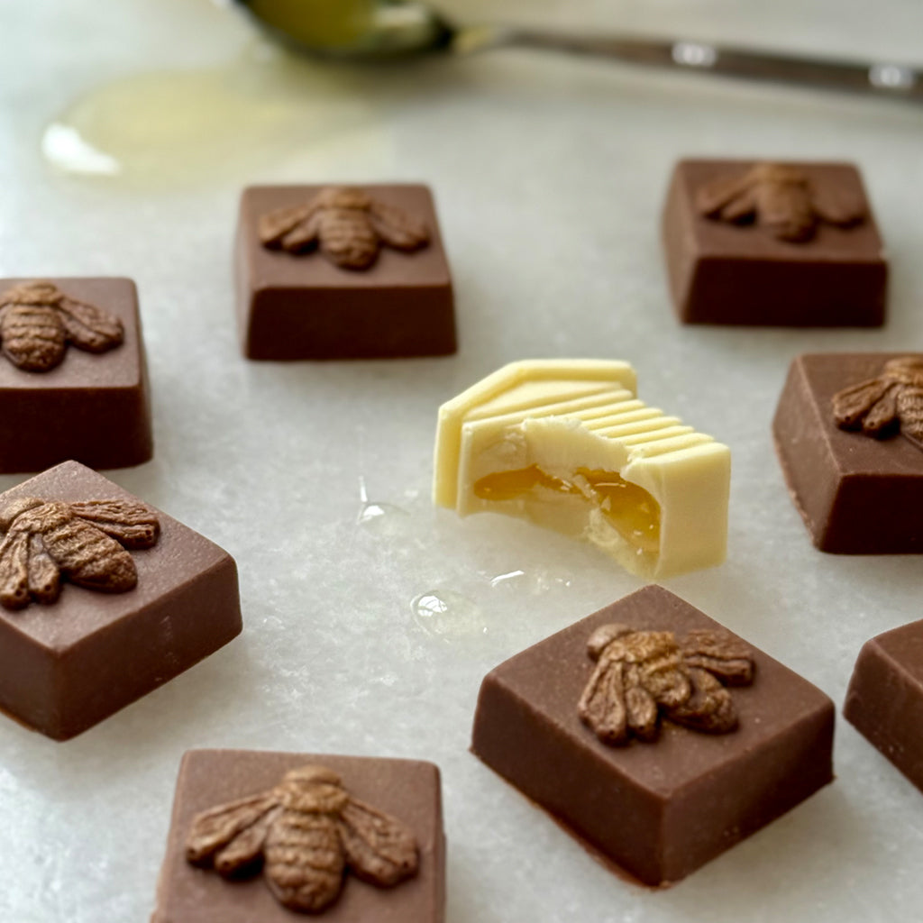 Chocolate Bees with a Honey filled Hive - Case Of 6