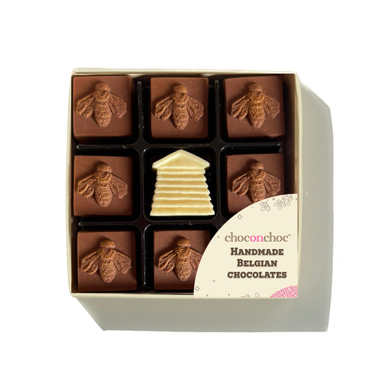 Chocolate Bees with a Honey filled Hive - Case Of 6
