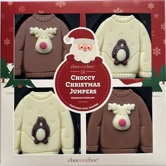 Milk and White Chocolate Christmas Jumpers - Case Of 6