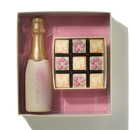 Chocolate Prosecco With Flowers And Butterflies Gift Box - Case Of 6